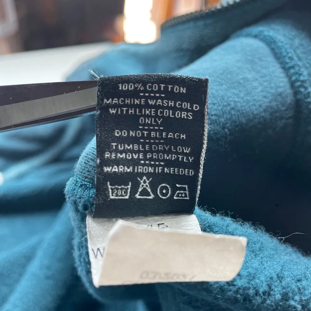 American Giant Sweatshirt Womens XS Green Blue Moto Full Zip Heavyweight Classic - Image 5