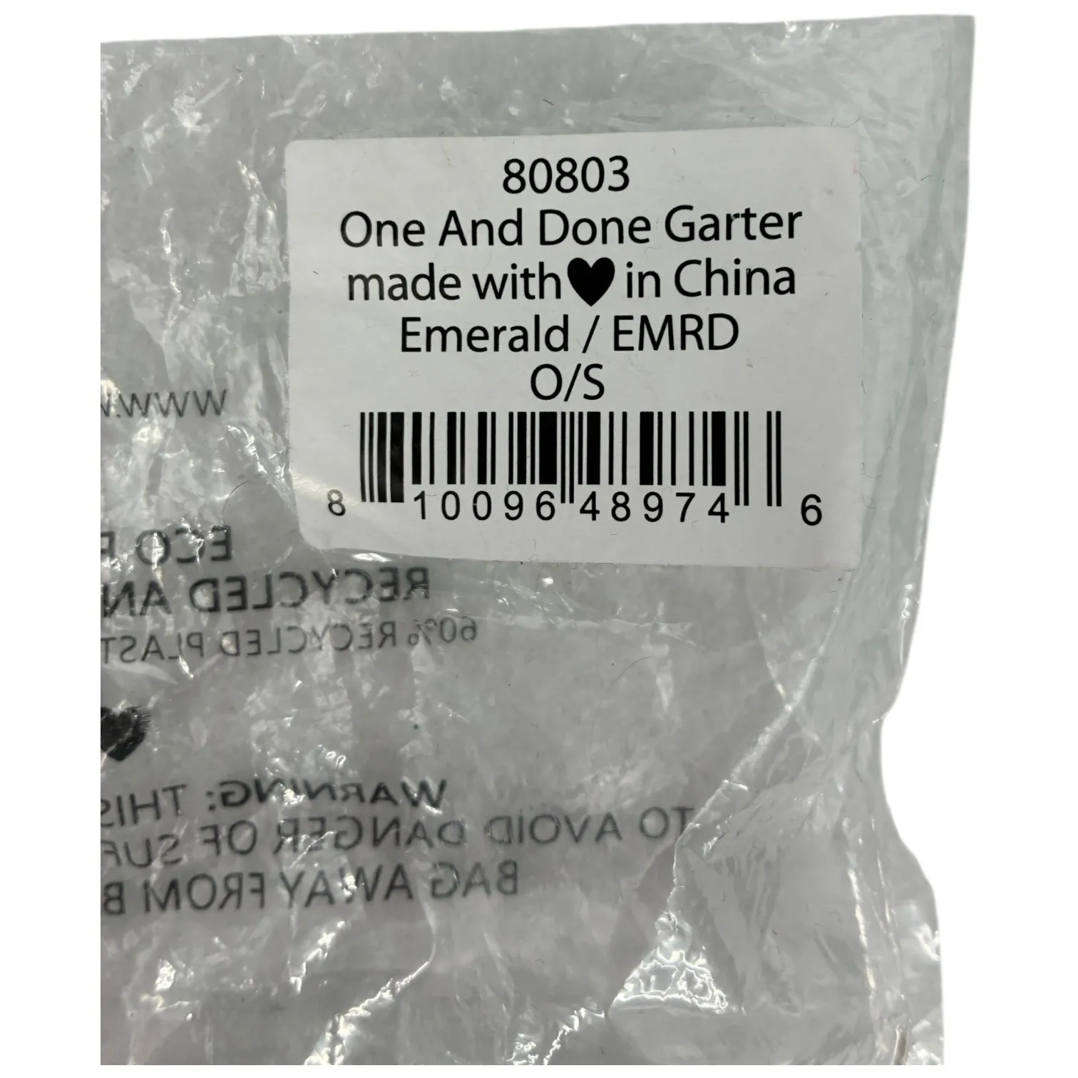 One And Done Garter Emerald Lace One Size We are HAH Ponytail Headband Revolve Green - Image 3