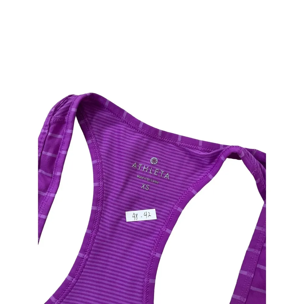 Athleta Purple Sporty Racerback Activewear Tank Top Women Size XS | 48-42 - Image 3