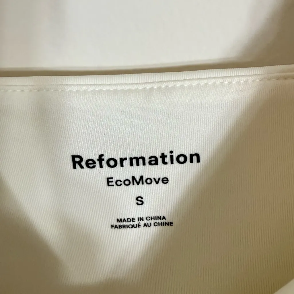 Reformation Daria EcoMove White Square Neck Tennis Mini Dress Small - Image 5