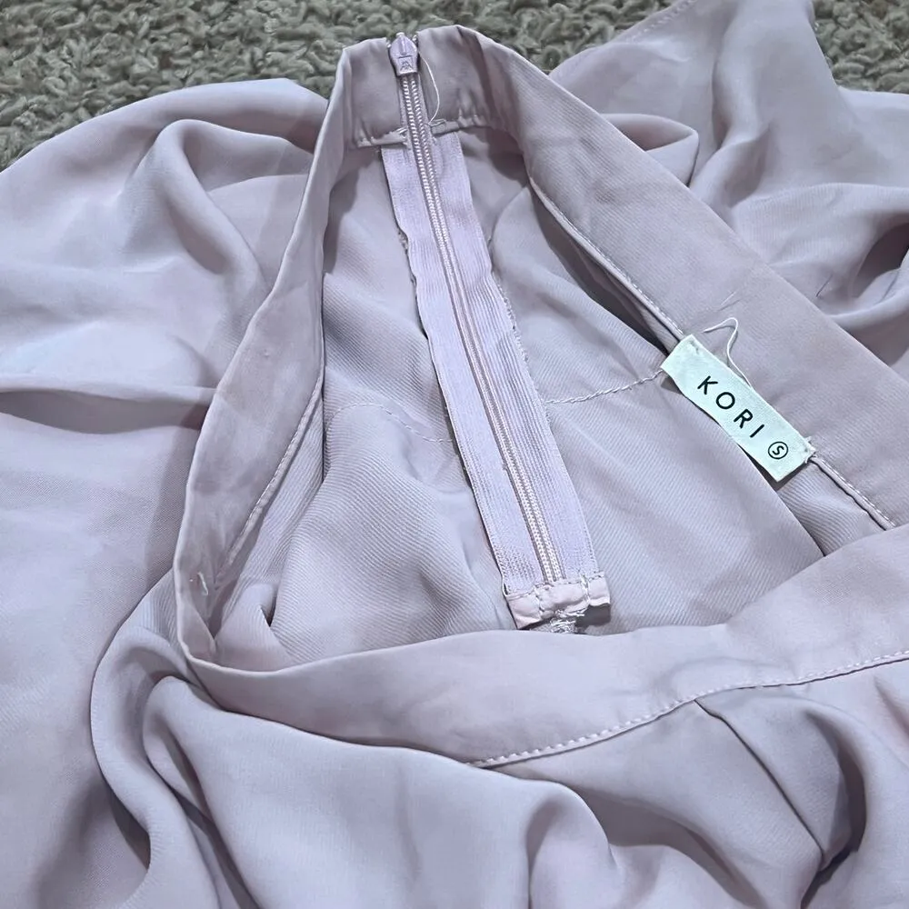 Kori Women's High Waist Ruffle Mini Skirt Purple Size S Casual - Image 3