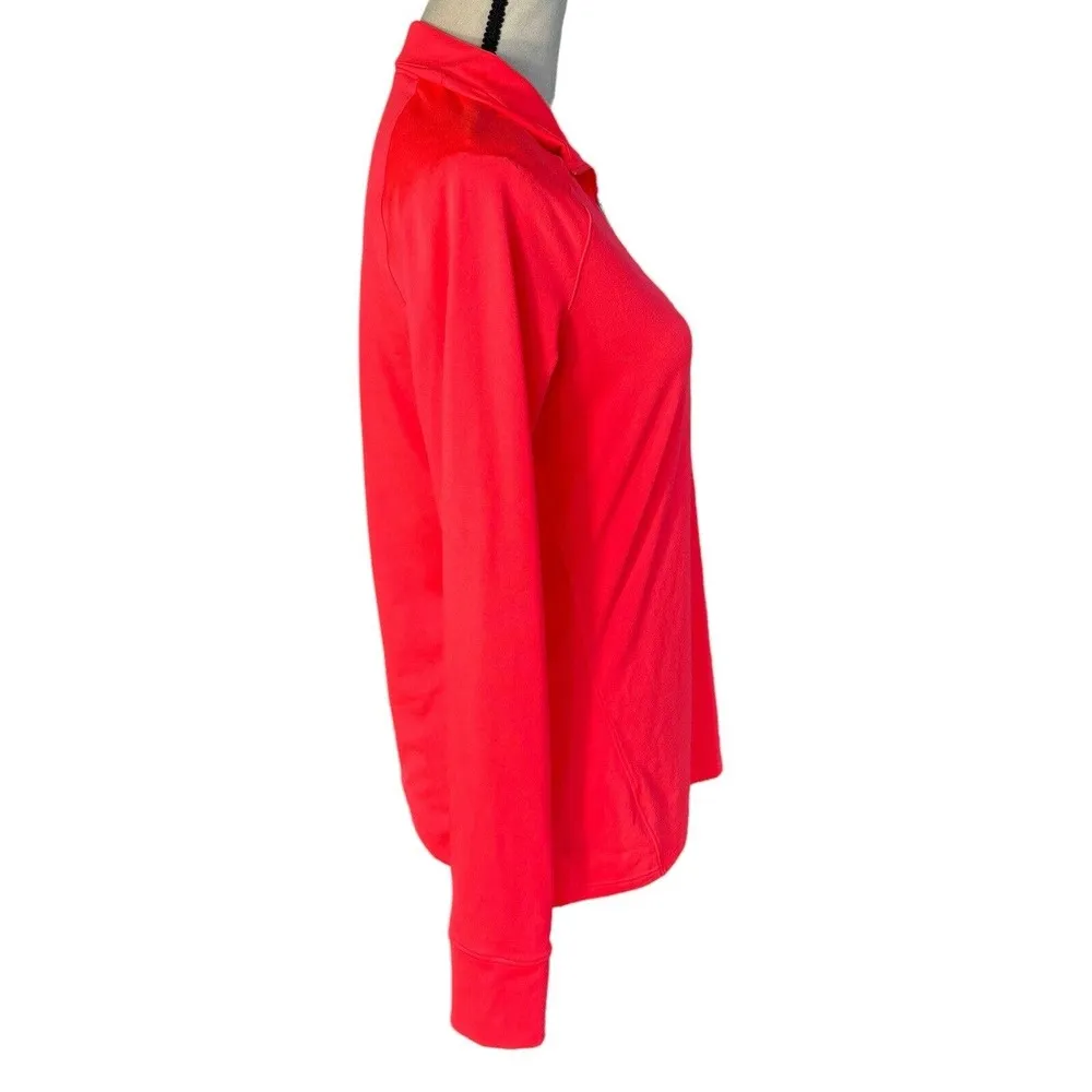 Under Armour Medium Semi-Fitted Pullover Top 1/4 Zip All Season Gear Pink Women - Image 3