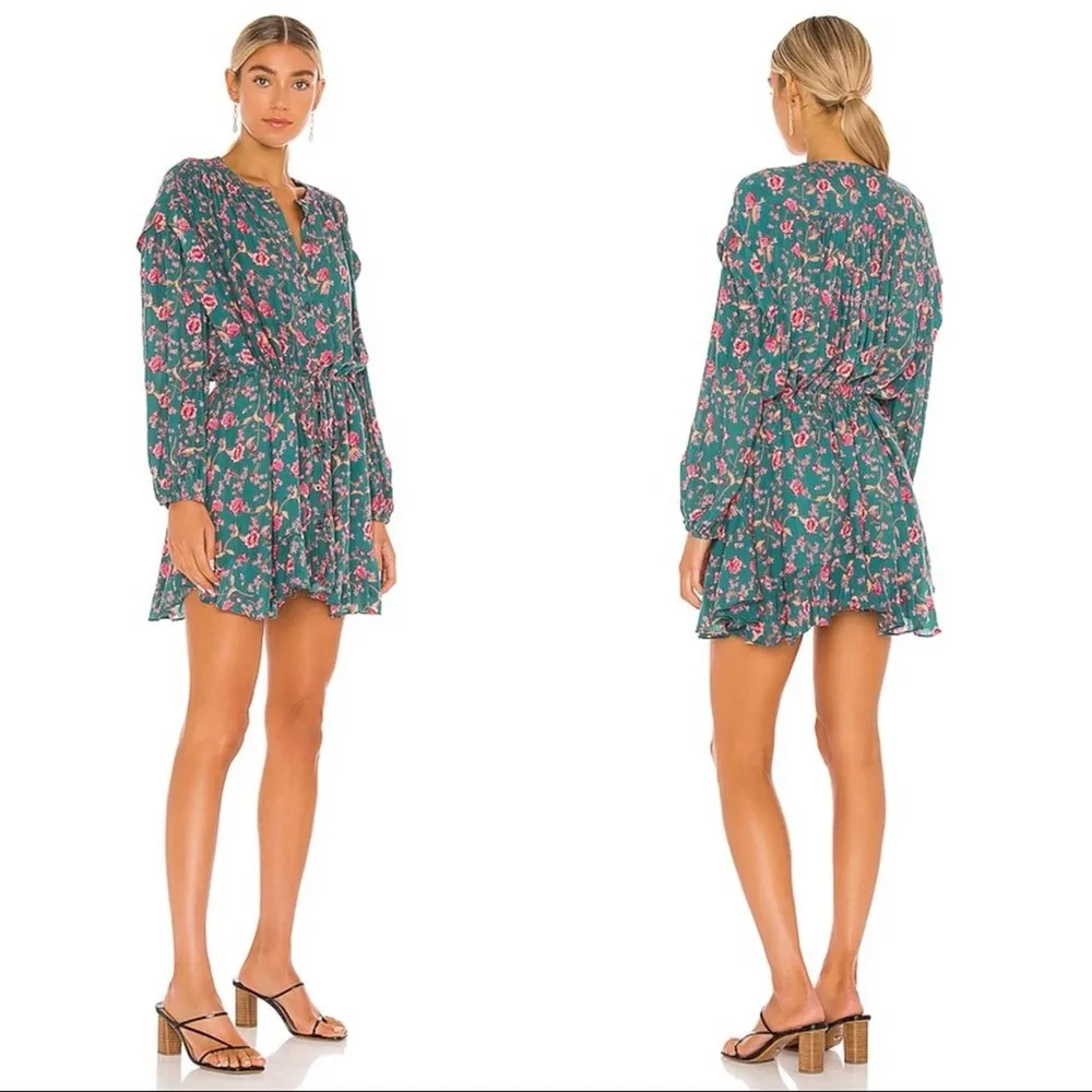 Free People Flower Fields Emerald Combo Dress - Image 6