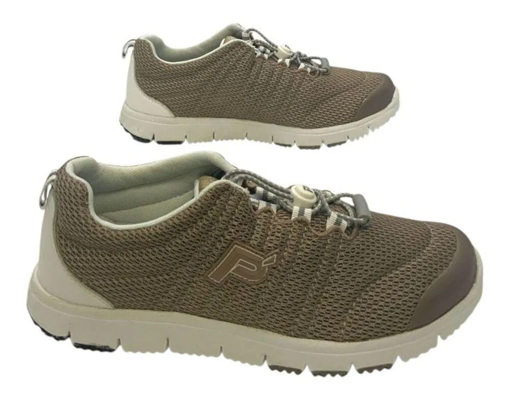 Propet TravelWalker II Walking Shoe Taupe Mesh US Women's 6 B(M) Brown - Image 3