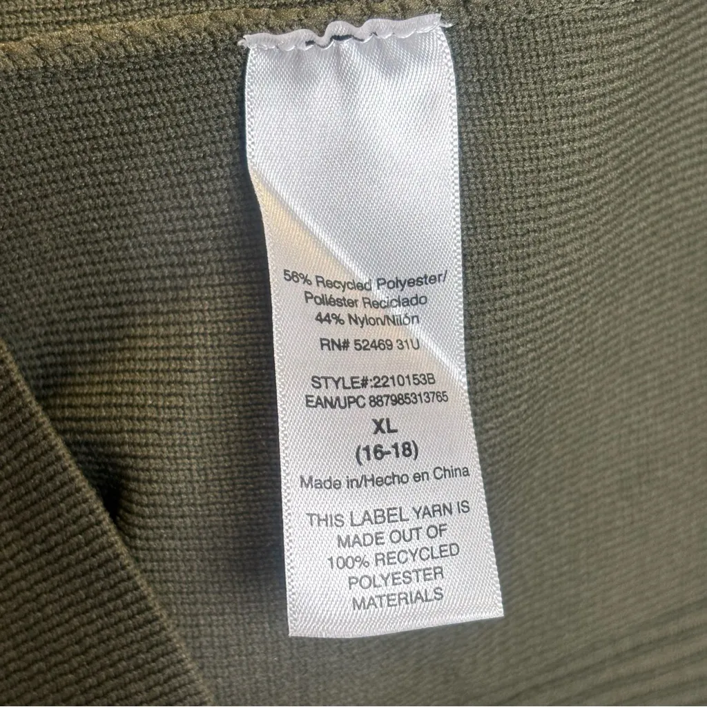 Scoop Hunter Green Mock Neck Turtleneck Short Sleeve Size XL - Image 7