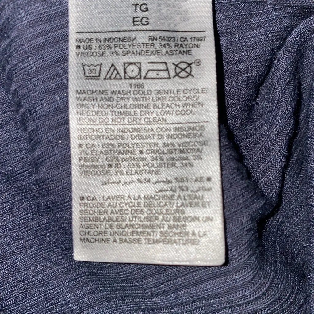 OLD NAVY LUXE dark purple ribbed crewneck long sleeve boxy pullover NEW size XL - Image 7