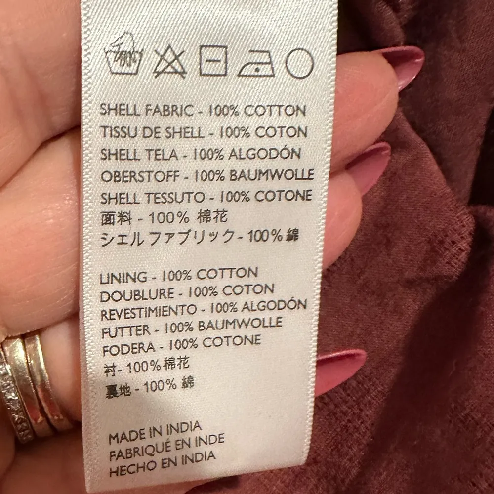 NEW CLEOBELLA x ANTHRO ANTONIA LONG SLEEVE BURGUNDY BLOUSE TOP S - Image 8