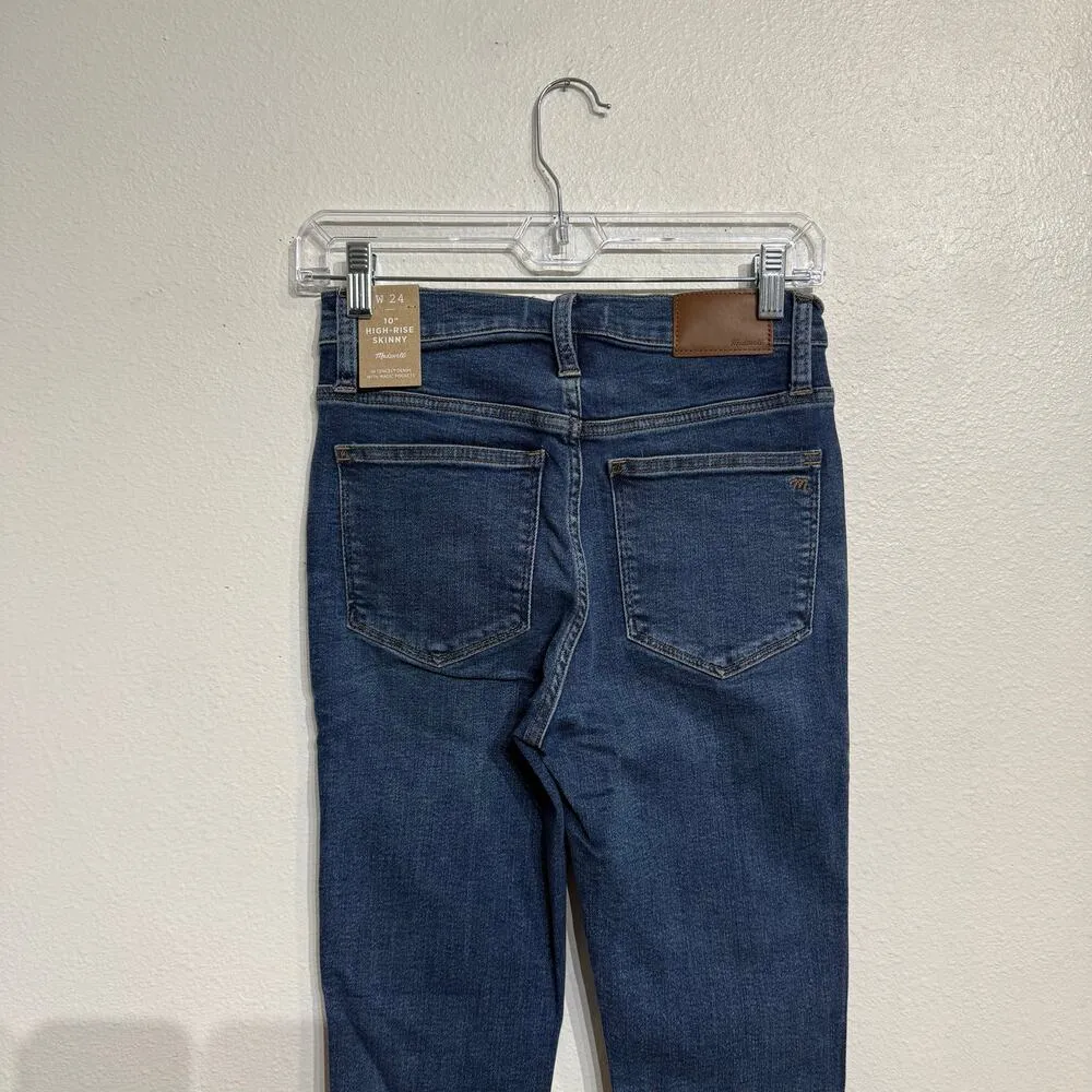 Madewell Blue 10" High-Rise Skinny Jeans Sz 24 NWT - Image 9