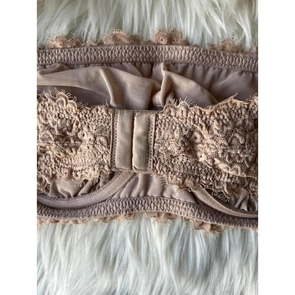 Aerie Lace Bralette 36C - Nude - Image 2