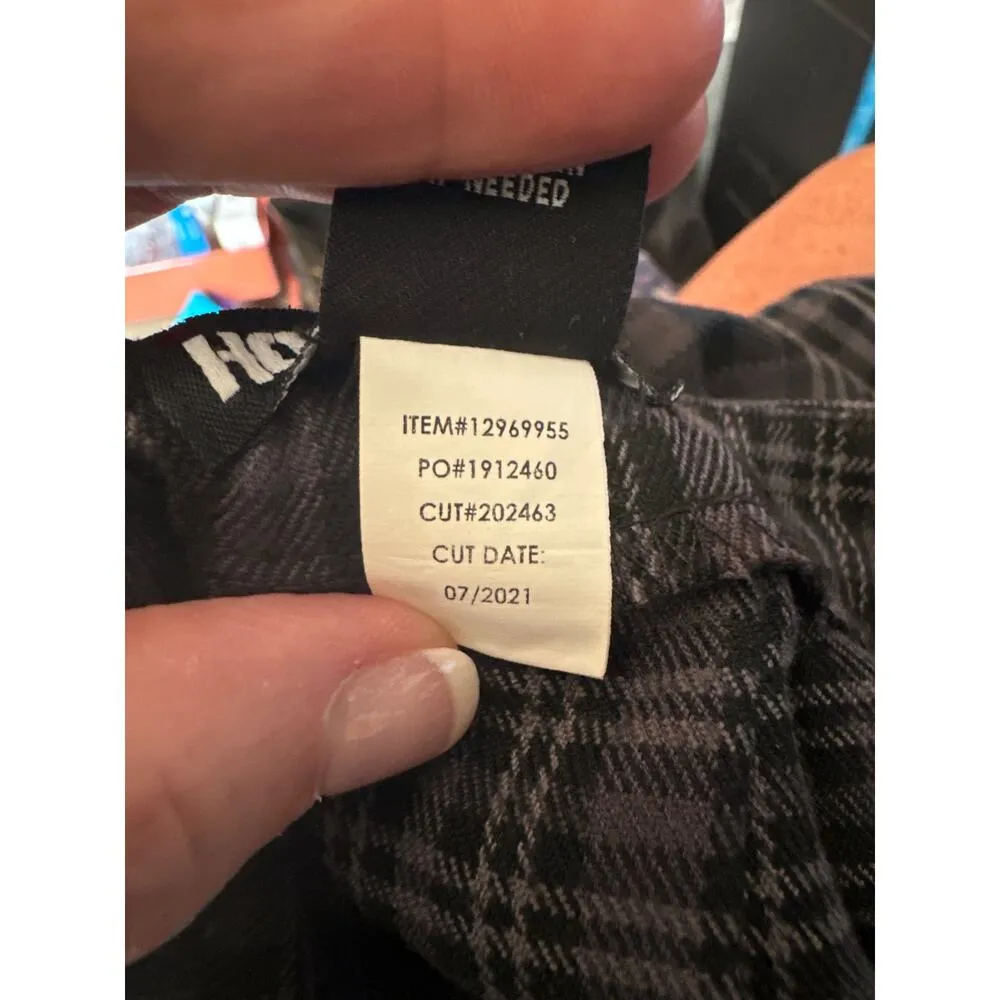 Hot Topic Black & Grey Pleated Plaid Suspender Mini Skirt size small - Image 9