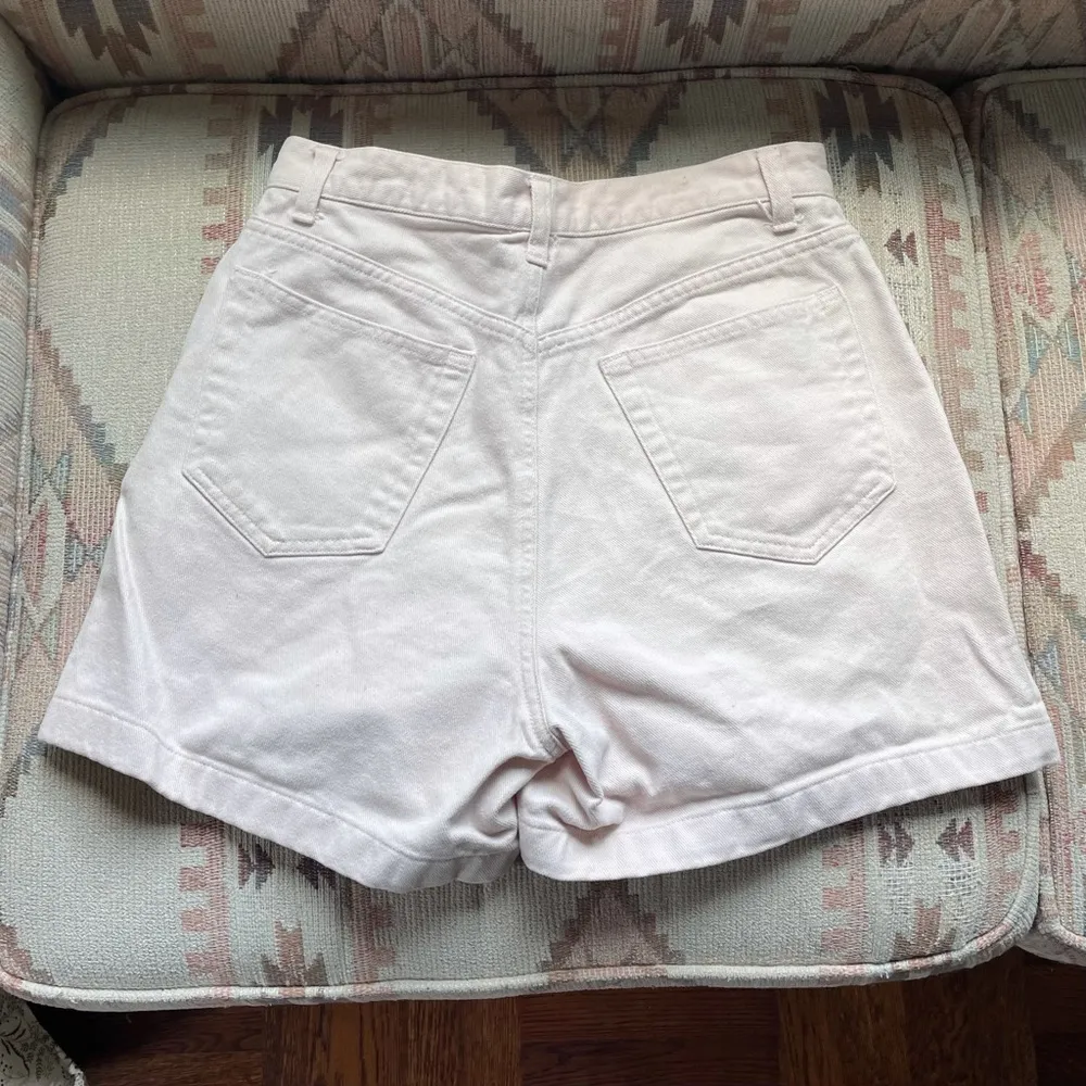 90s pink denim shorts Liz Claiborne pale pink powder pink shorts - Image 3