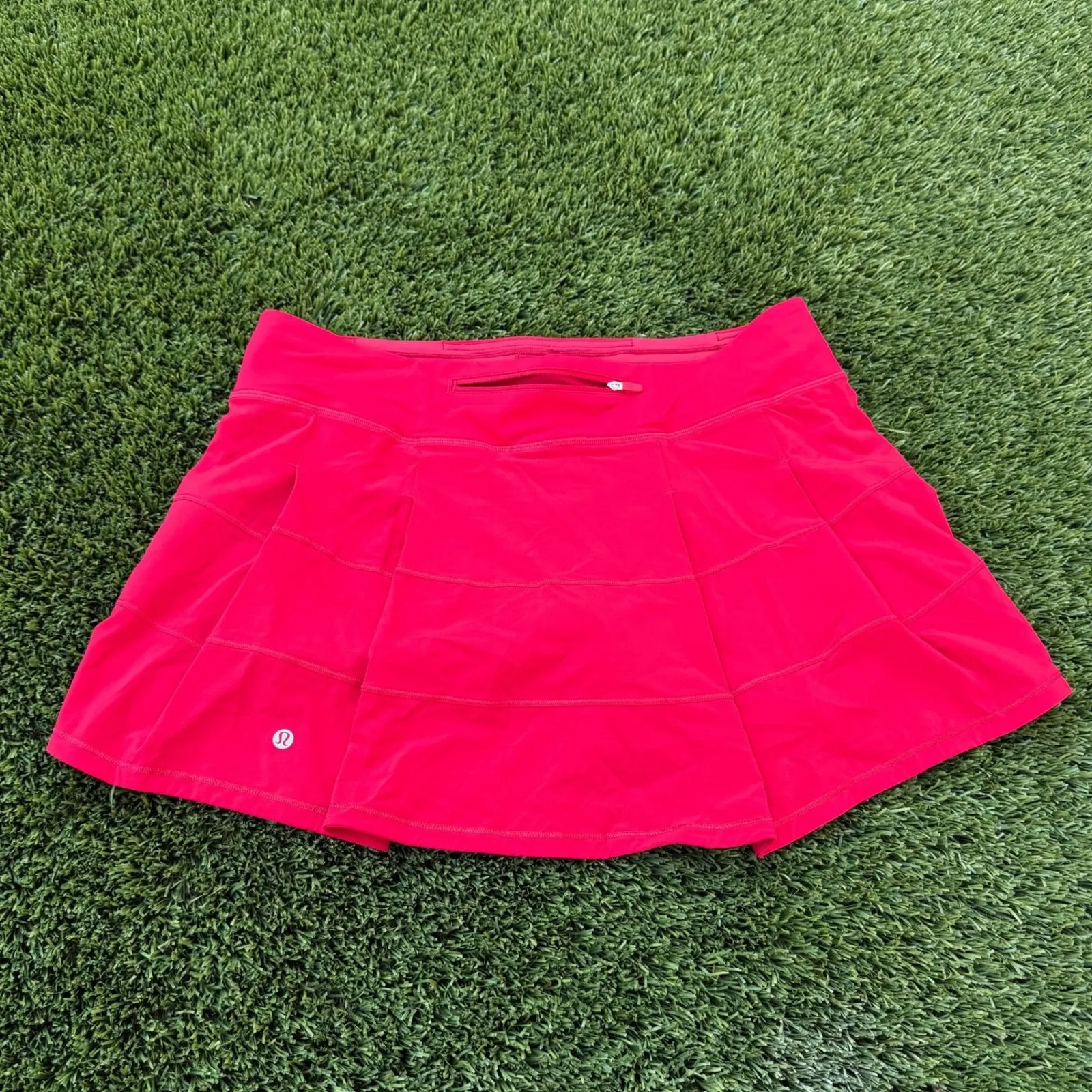 Lululemon Pace Rival Skirt Red Pleated Athletic Tennis Golf Women's Size 12 - Image 5
