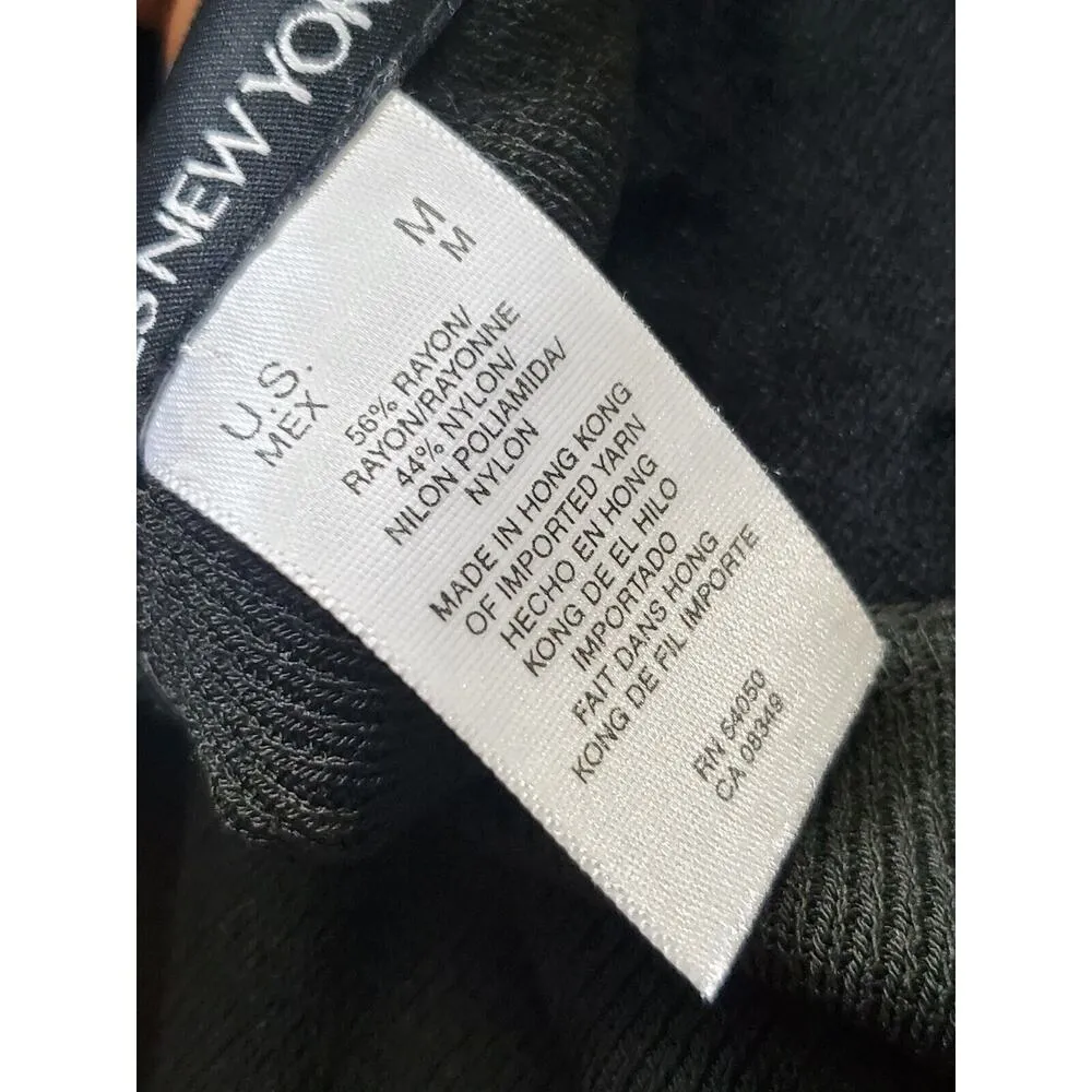 Jones NewYork Women's Black Rayon Round Neck Long Sleeve Pullover Sweater Size M - Image 7