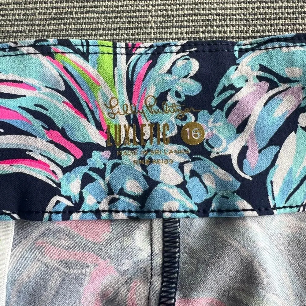 Lilly Pulitzer Luxletic Pants Size 16 Floral Beachy Vacation Pineapple - Image 6