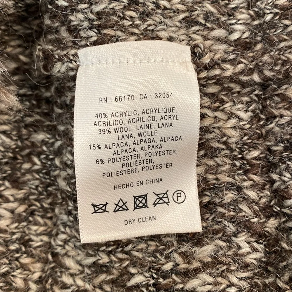 Sparrow Brown Alpaca Wool Fringe Pencil Skirt Size Medium - Image 4