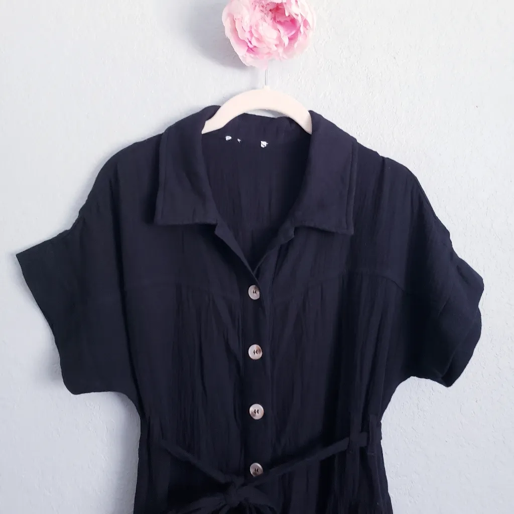 Baltic Born Aizey Button Up Black Maxi Dress - Image 4