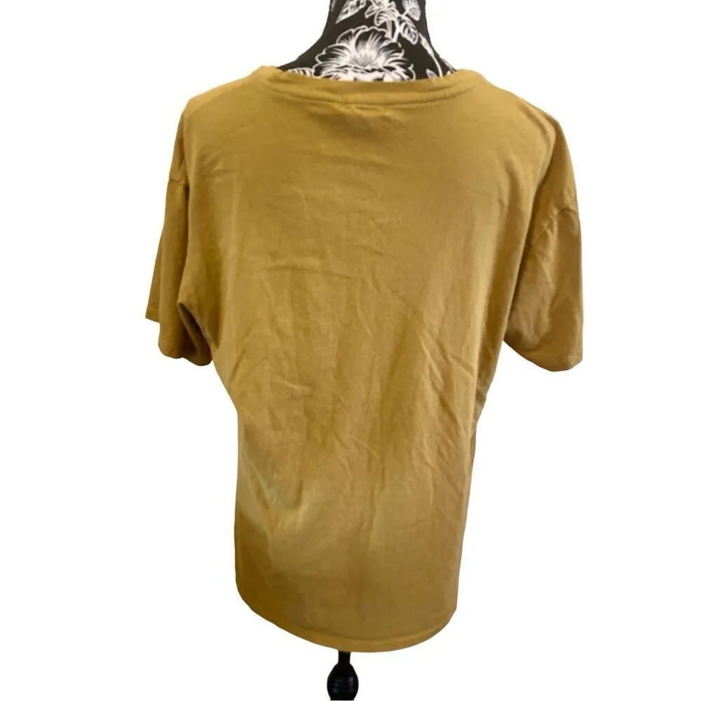 Originality Local Cowgirl T Shirt Western Glitter Floral Rose Lounge Yellow Size M - Image 2