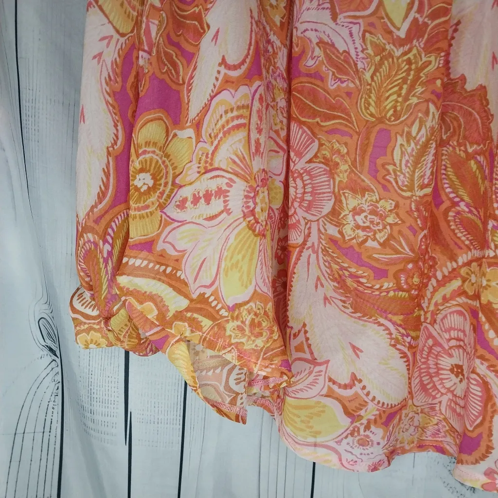 Vici Collection Maggie Floral Chiffon Button Up Shirt - Image 9