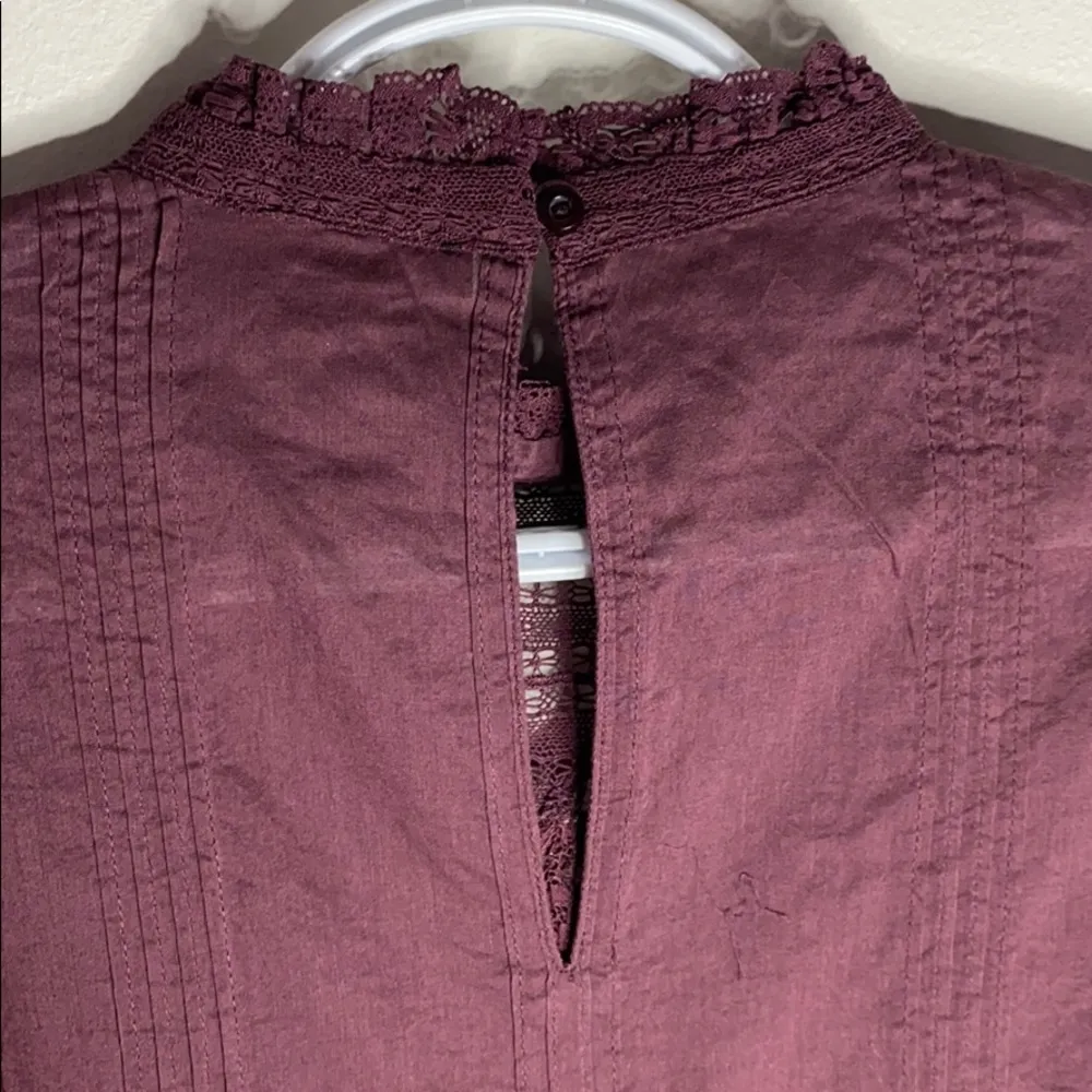 Frye prairie lace collar blouse in Sassafras sz XS - Image 10