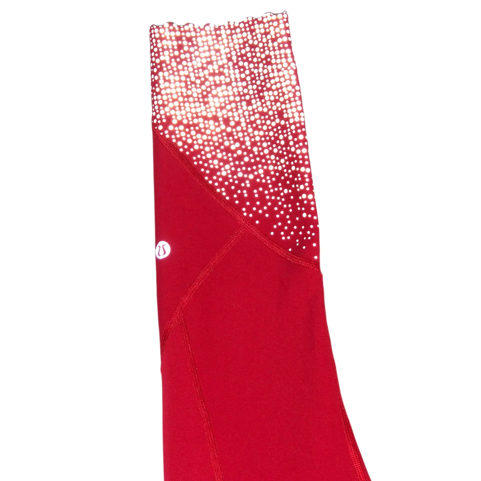 Lululemon Tight Stuff Tight Red and Silver Reflective Print Size 10 - Image 4