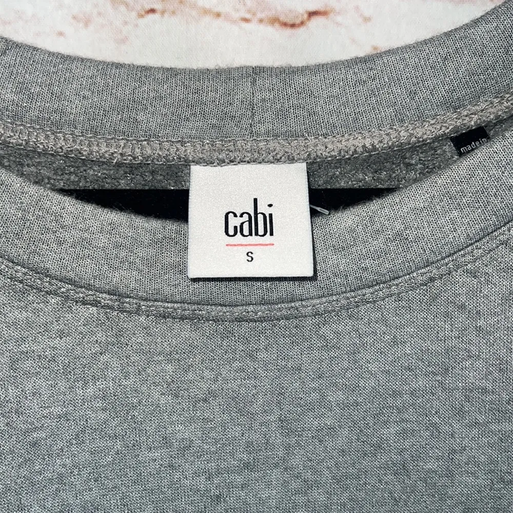 Cabi Flashdance jersey sweater drop waist dress 3459 grey S two tone soft knit - Image 5