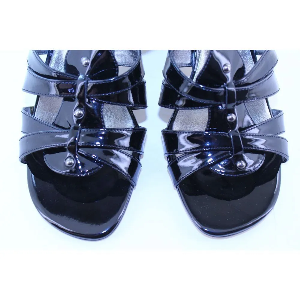Anne Klein Miriam Black Strappy Heels Size 9 M - Image 9