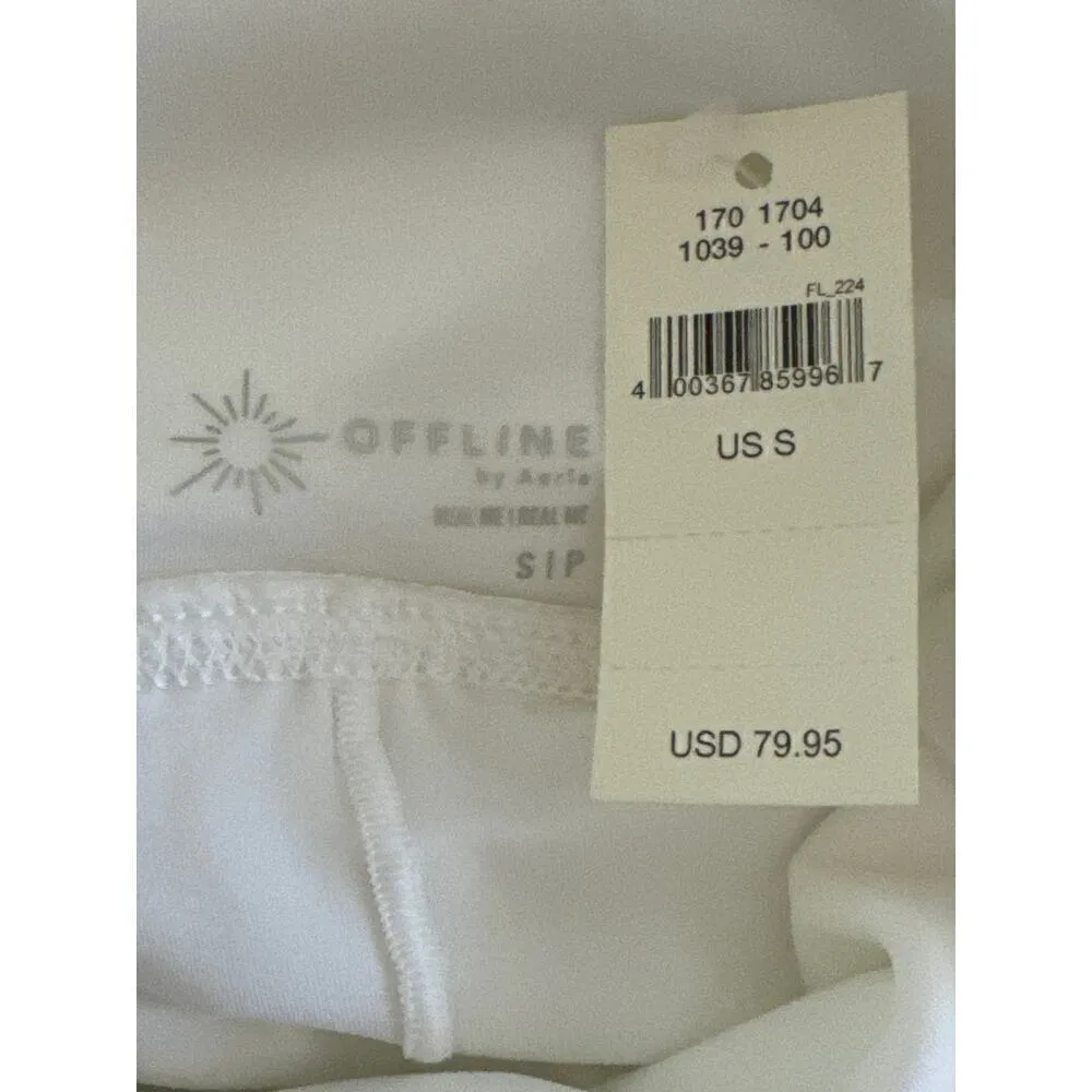 Aerie Offline Real Me Eyelet‎ Lace Mini Skort Exercise Dress White SMALL NWT - Image 10