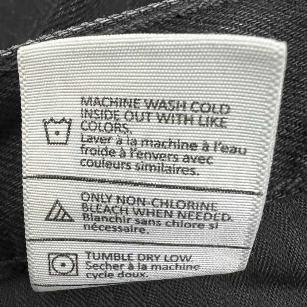 Vince Charcoal Wash Distressed High-Rise 5-Pocket Cotton Jeans Womens Size 27 - Image 11