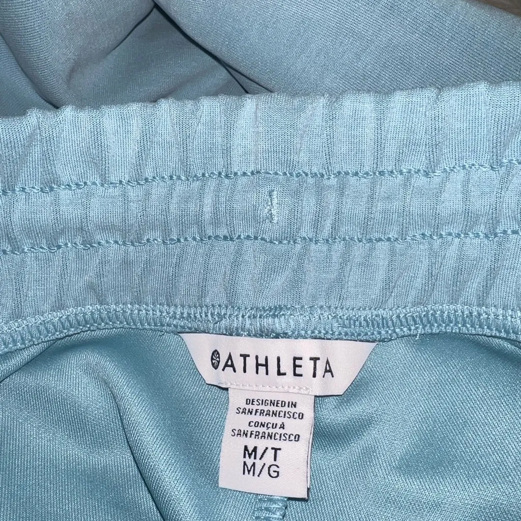 Athleta SeeSoft Straight Pants – Medium Tall, Soft Blue, Like New - Image 2