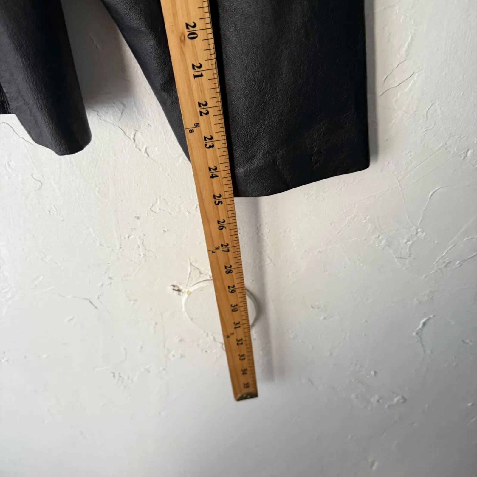 Phase Two Vintage Black Leather Jacket XL Full Zip Classic Moto BIker Grunge - Image 10