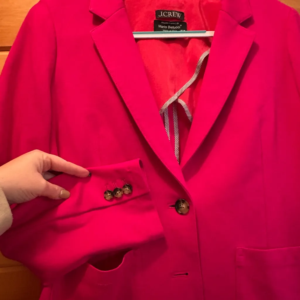J. Crew Vibrant Pink Blazer and Skirt Set size 14 * - Image 3