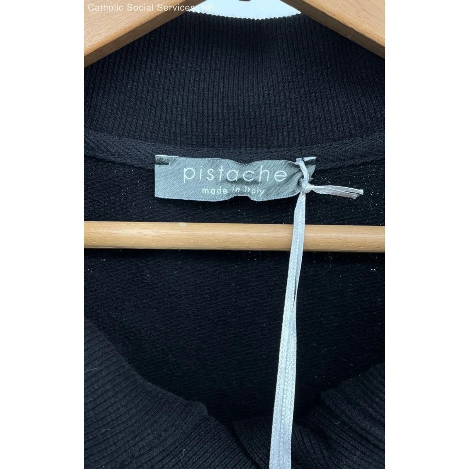 Pistache 100%‎ Cotton Black Women's Button Down Jacket - Image 2