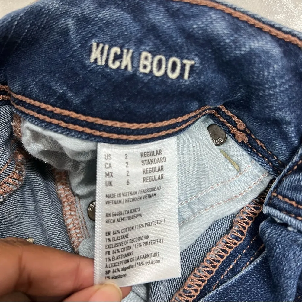 American Eagle 2 Jeans Womens super Stretch kick boot - Image 10