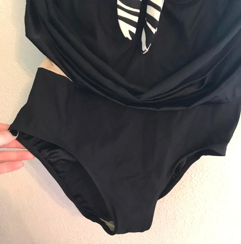 Croft & Barrow One Piece Zebra Print Bathing Suit - Image 5