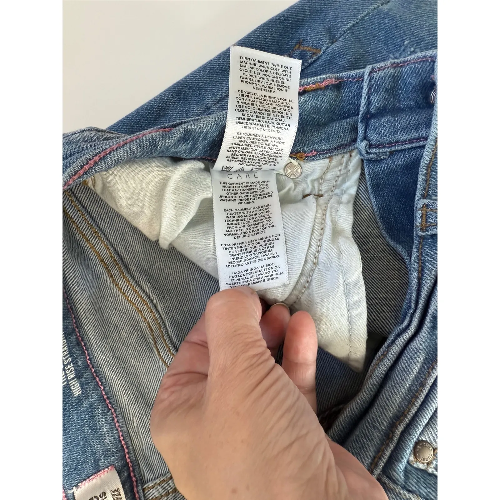 Kensie The Ella High Rise Straight‎ Leg Jeans Blue Wash Embroidered Size 6/28 - Image 8