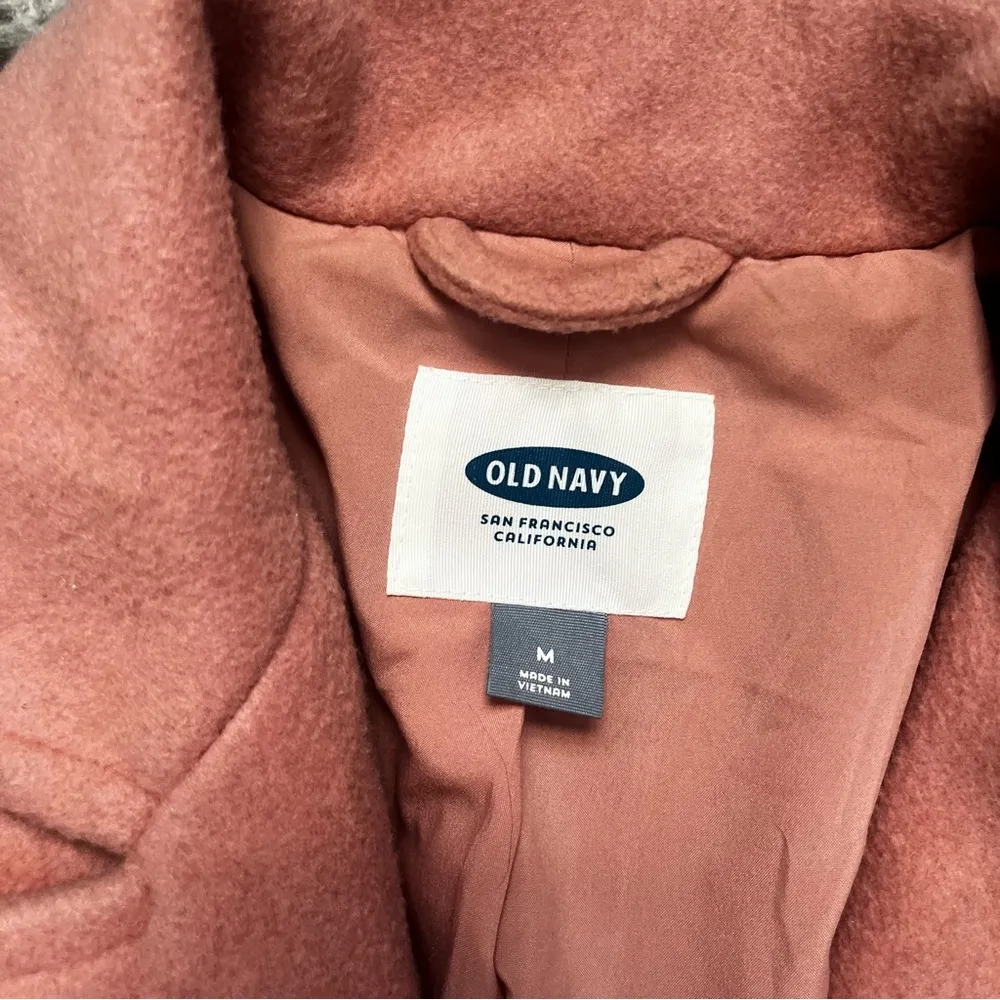 Old navy pink pea coat size medium - Image 3