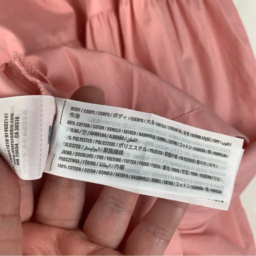 Abercrombie & Fitch women's XXL Pink tiered maxi Smocked Dress preppy guest 2x - Image 5