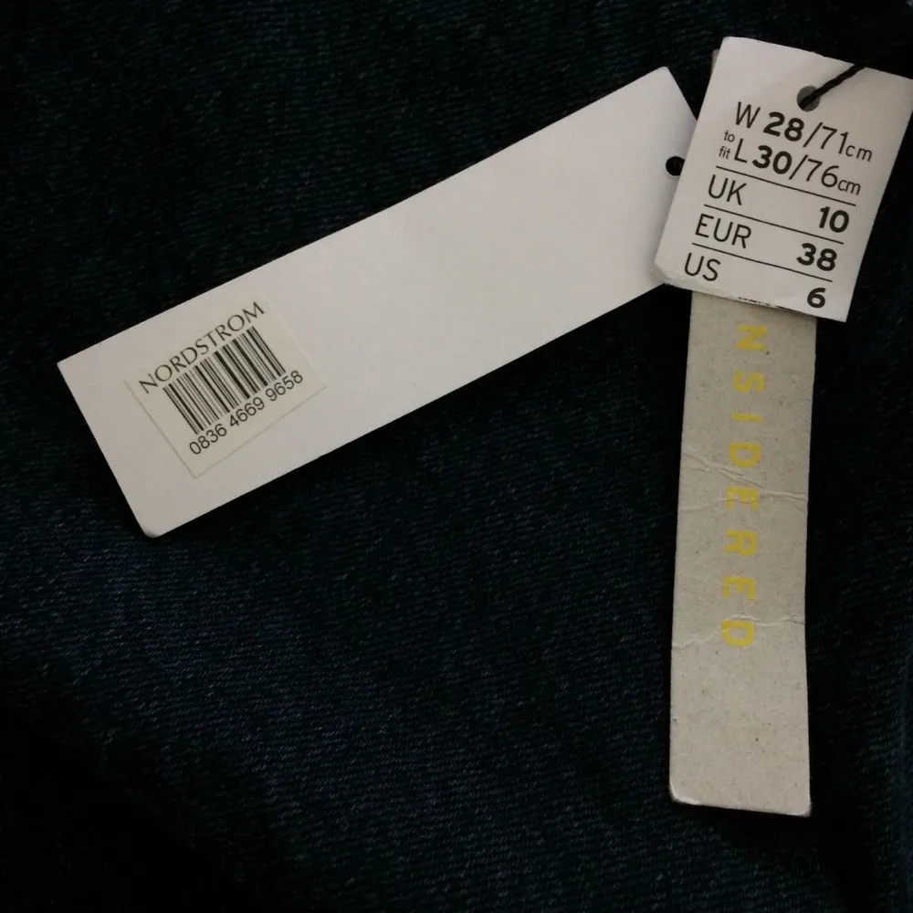 Topshop Raw Hem Crop Straight Leg Jeans In Blue Black - Image 6