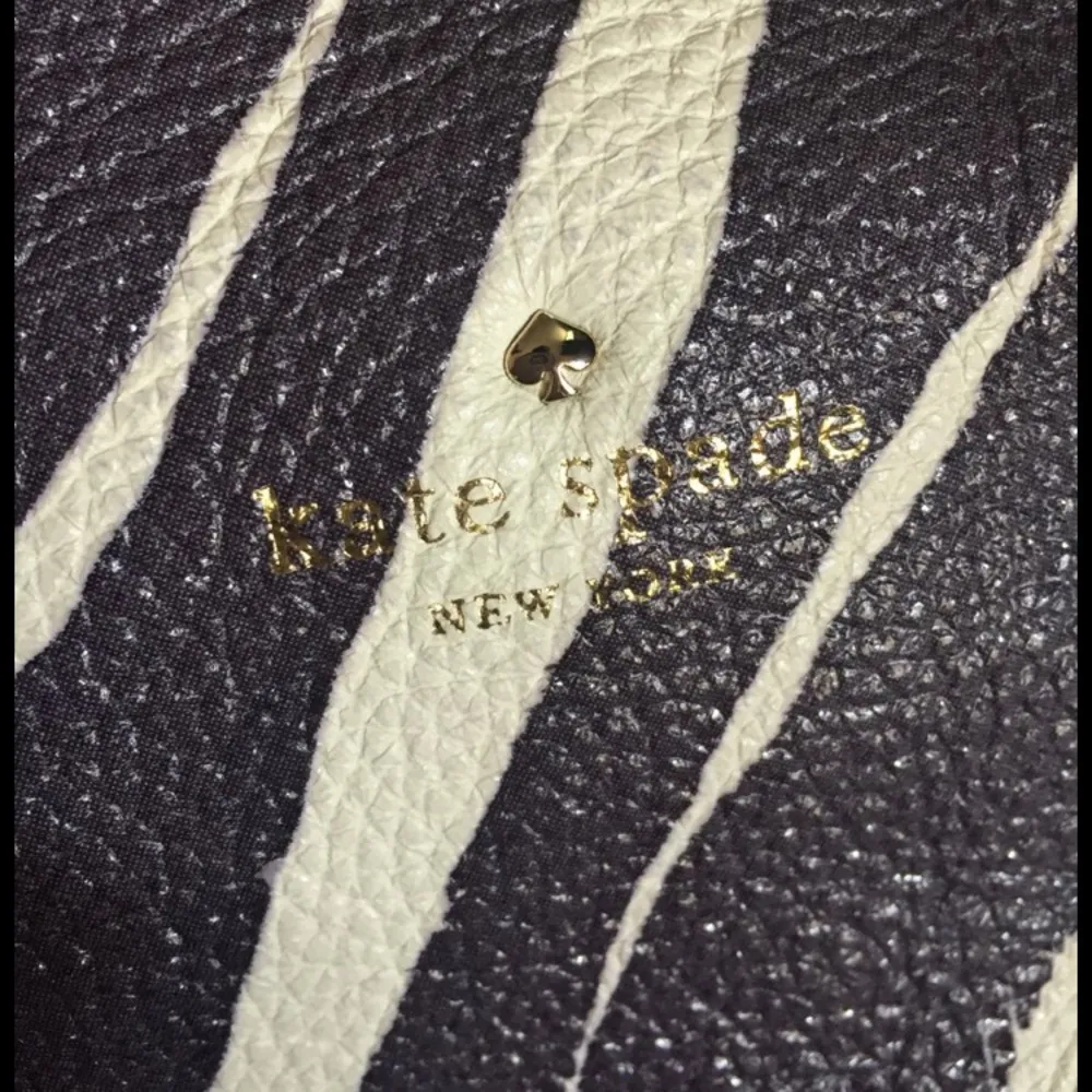 Dark Gray & White Zebra Kate Spade Purse - Image 3