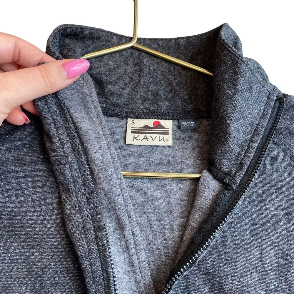 Kavu Women's S 1/4 Zip Pullover Charcoal Gray Lightweight Outdoorsy Gorpcore - Image 2