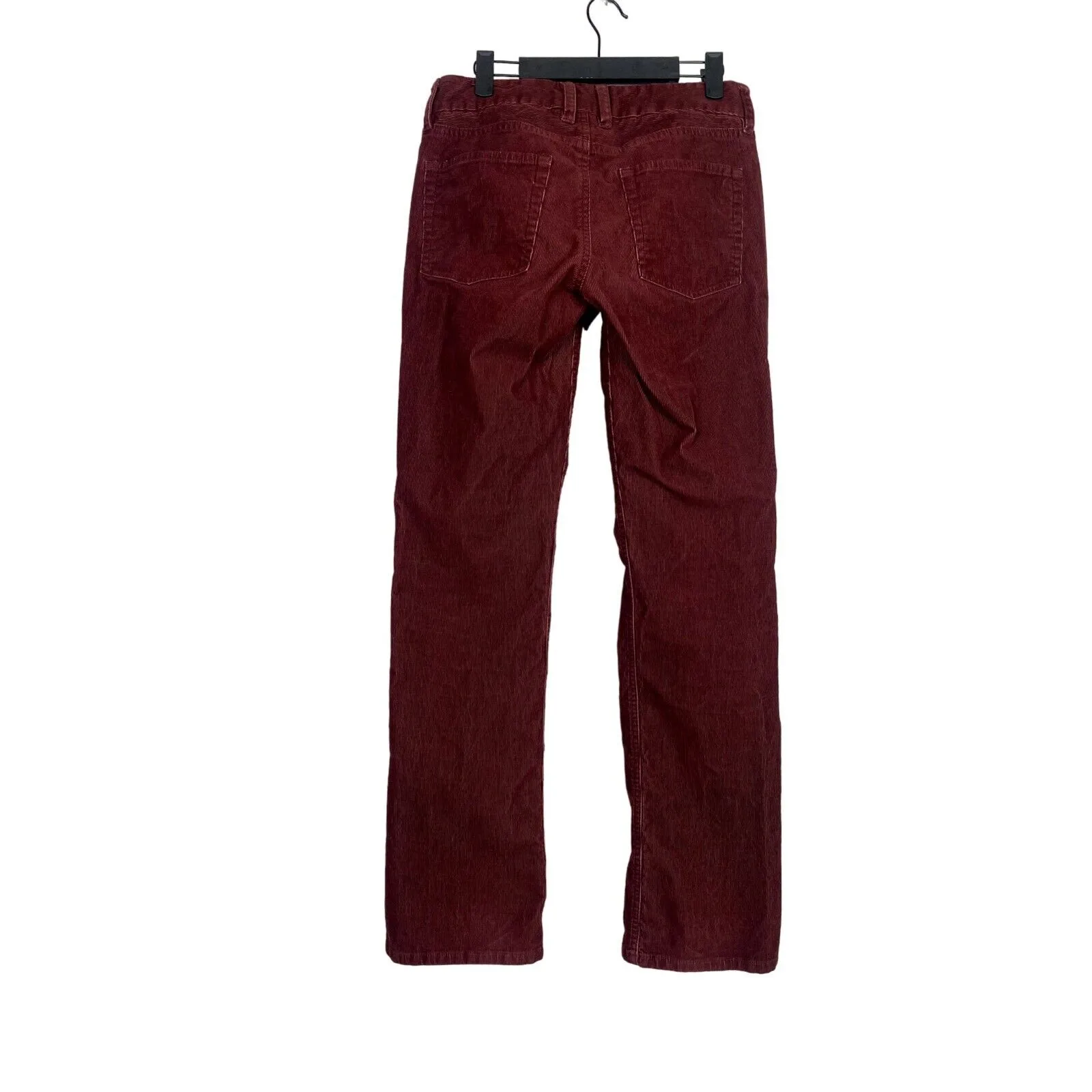 J.Crew Corduroy Vintage Retro Look Low Rise Straight Flare Pants 27 Red Rust - Image 5