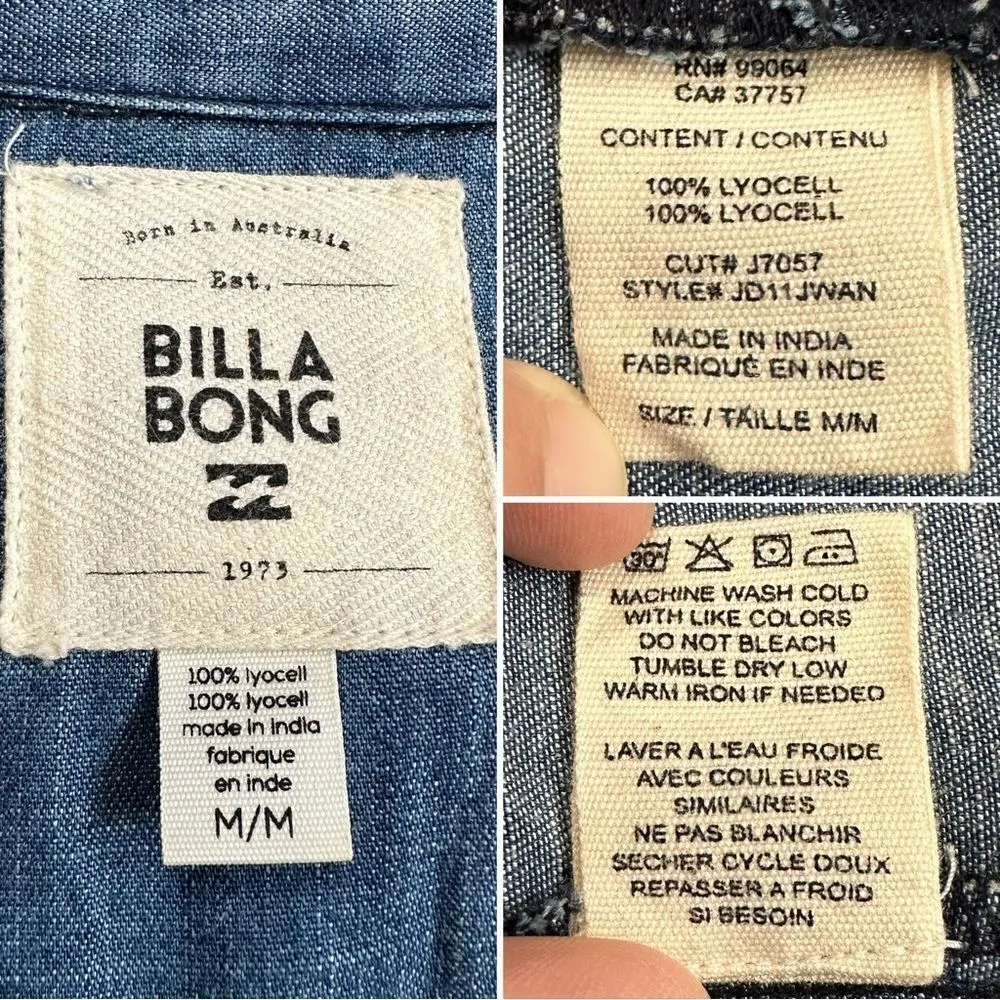 Billabong 100% Lyocell Chambray Long Sleeves Shirt Dress - Image 12