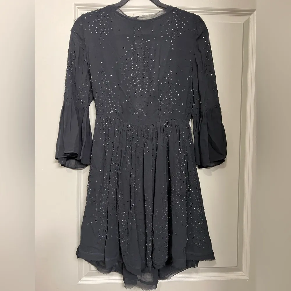 Free People Georgette Beaded Wrap Dress - XS - Image 9