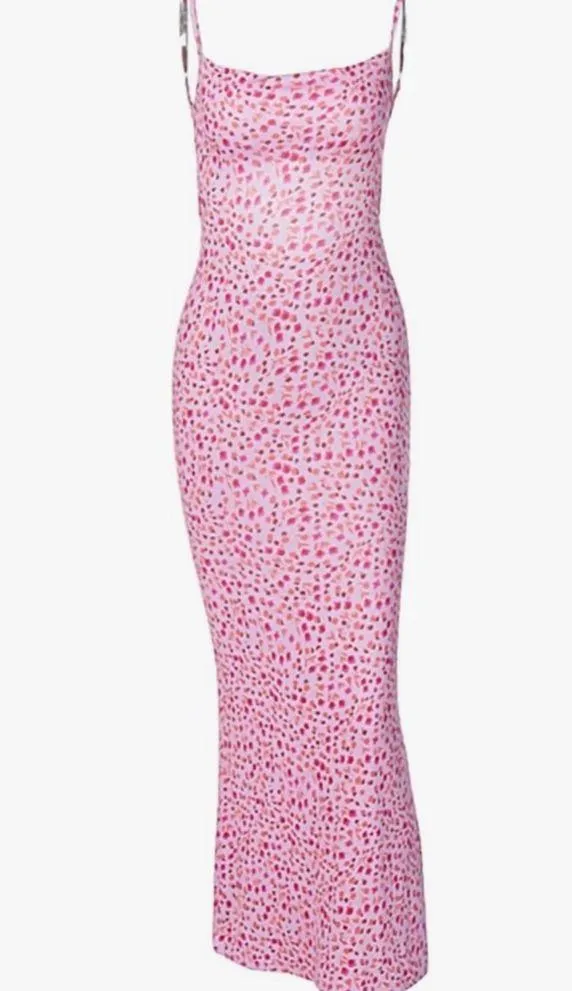 Pink floral maxi dress - Image 4