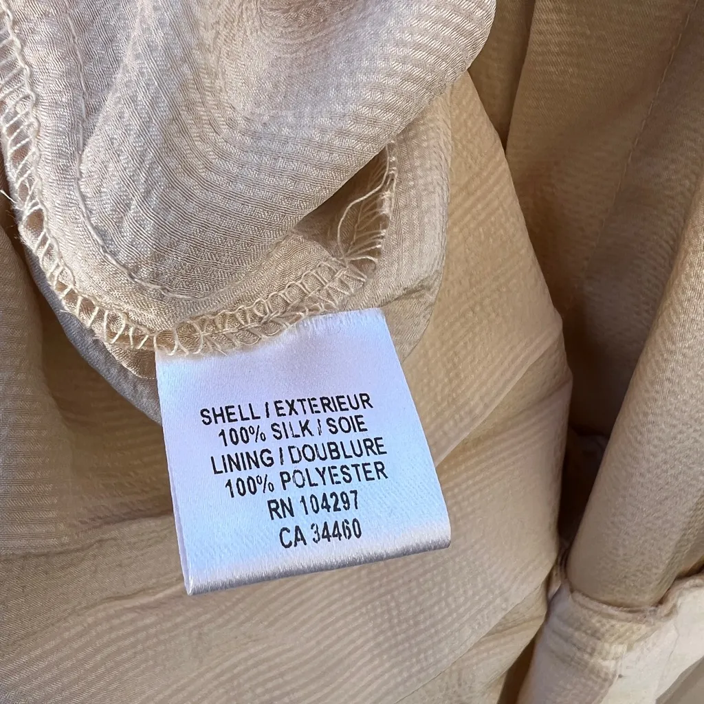 Vintage Milly Gold Silk Sleeveless Pleated Jeweled Cocktail Party Dress Size 2 - Image 10