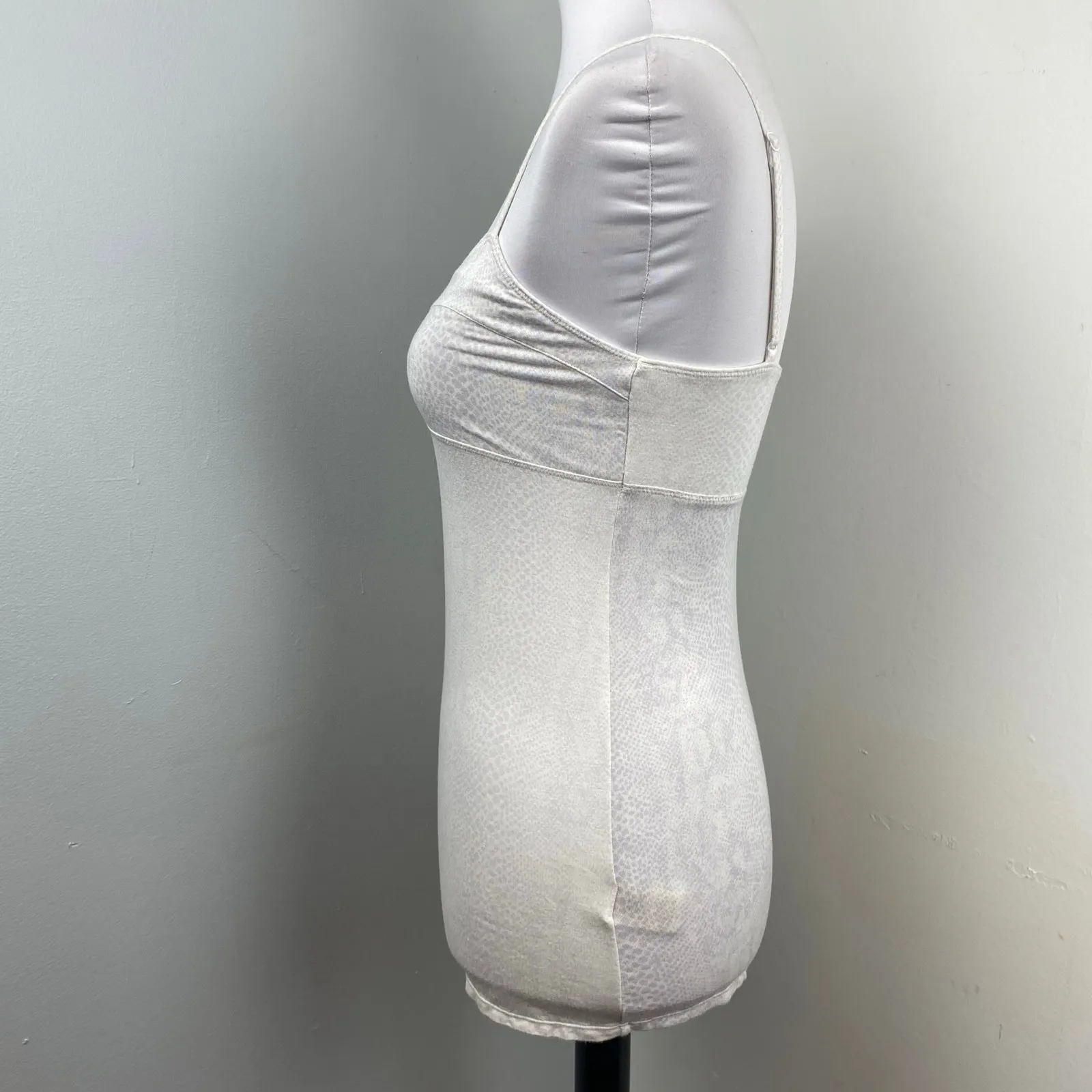 Free People Intimately White Purple Snakeskin Print Cami Tank Top Medium - Image 6