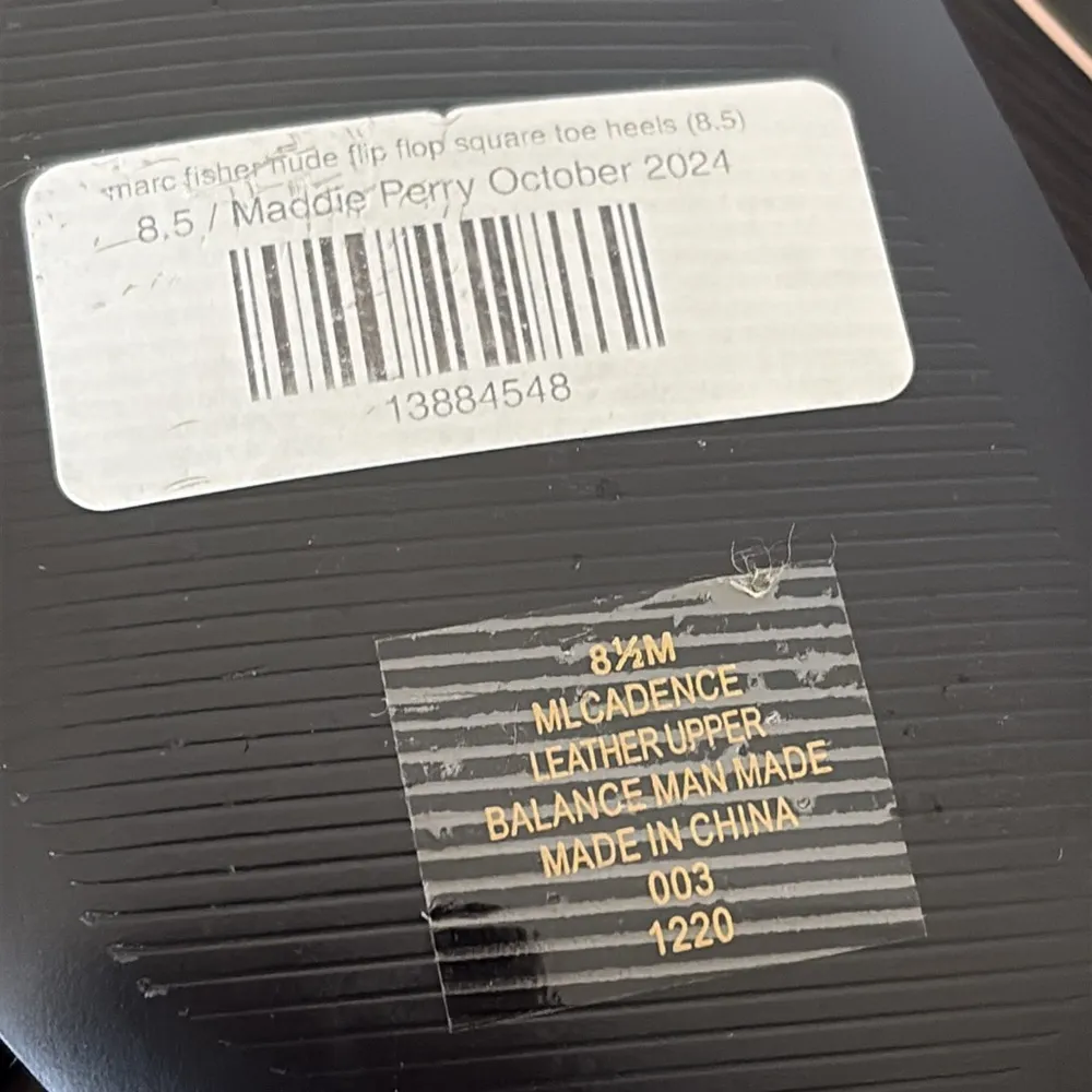 Marc Fisher Cadence Heeled Square Toe Sandal Thong Patent Leather Beige 8.5 - Image 11