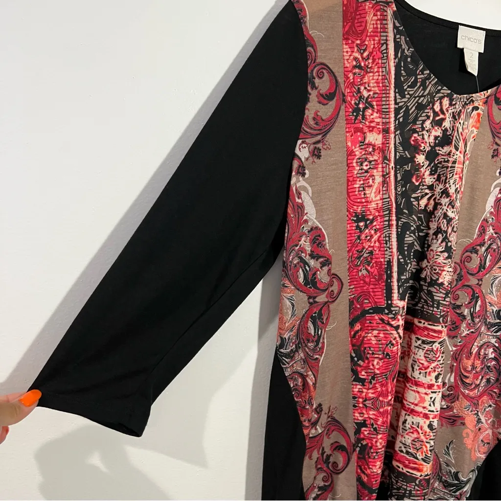 Chico's Mixed Suggestions Farrah Top Size Large Chico's Size 2‎ - Image 4