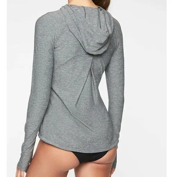 Athleta Pacifica Pleated Zip-Up Jacket (Charcoal Heather) - XXS - Image 2