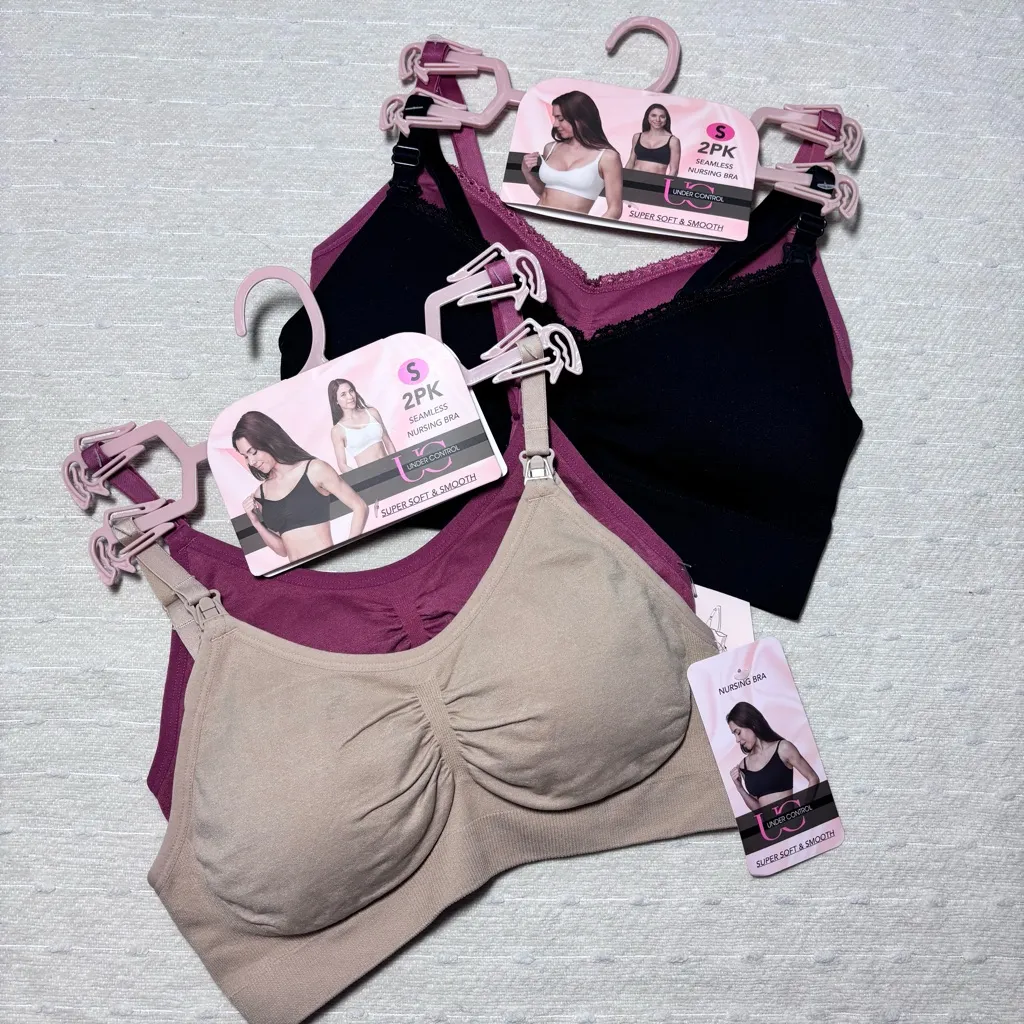 Under Control 4 Nursing Bra Super Soft & Smooth Size S Clip‎ Down Nursing Tan - Image 4
